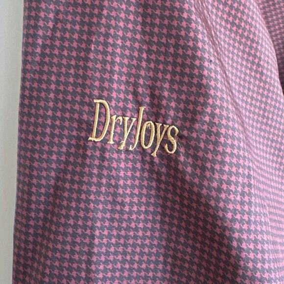 FootJoy Men's DryJoys 1/4 Zip Red/Black Houndstooth Jacket, Size L, Like New - Picture 6 of 6